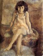 Jules Pascin Be seated lass painting